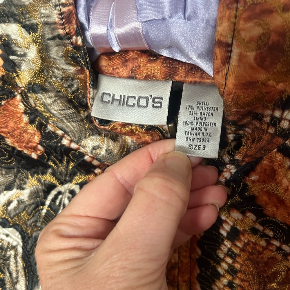 Chico's Artistic Patterned Blazer - image 1